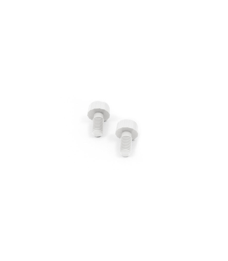 Stokke® Nomi® Chair. Leg extension screw, White. Spare part.